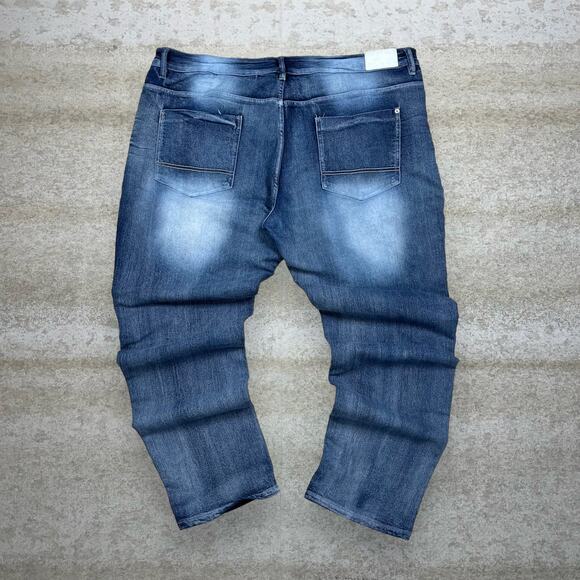 Vintage Skater Wide Leg Jeans South Pole Dark Wash Baggy Denim Rap Style Art Y2K - Picture 1 of 5
